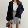 Casual Open Stitch Sweater Solid Knitting Outwear Kvinna Cardigan Kvinnors Koreanska Loose Sweater Kvinnor Coat 6341 95 210506