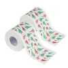 24m / Roll Santa Claus Ren Jul Toalettpapper Juldekorationer Kreativ Tryckt Xmas Paper Servett
