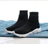 Högkvalitativ Unisex Casual Skor Platta Modestrumpor Stövlar Kvinna Ny Slip-on Elastiskt tyg Speed Trainer Löpare Man Sko Utomhus, storlek 36-45