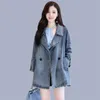 Vestes Femmes Femmes Denim Veste Blezer Explosion Modèles Sauvage Coréen Lâche Printemps Automne Manteau Costume Col Vintage Jeans Chaqueta