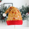 Party Supplies Christmas Hat High-Grade Plush Adult Color Snowflakes Thickening Xmas Ornament Decoration 500pcs T2I52425