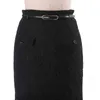 Biały Elegancki Patchwork Koronki Spódnica Dla Kobiet Wysoka Talia Split Koreański Slim Midi Spódnice Kobiet Odzież Moda Styl 210521