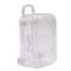 2021 Mini valigia da viaggio rotolante trasparente Scatola di caramelle Baby Shower Bomboniere Decorazione della tavola per feste Forniture Regali