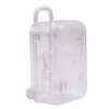 2021 Transparent Mini Rolling Travel Väska Godis Box Baby Shower Bröllop Favoriter Party Table Dekoration Tillbehör Gåvor