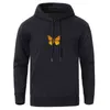 Butterfly Print Толстовки толстовки Человек Повседневная Мягкая Пуловер с капюшоном Harajuku Свободная мода Streetwear 2020 Мода Мужская одежда H1227