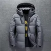 Vinter jacka män högkvalitativa mode casual coat huva tjock varm vattentät dunjacka manlig vinter parkas ytterkläder 210916