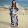 ビーチのためのネクタイ色素カバー女性特大のローブマキシドレスHoiday Boho Kaftan Summer Batwing Sleeve Beachwear女性水着