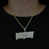 Chains Iced Out Bling 5A CZ Paved Gold Color Letter Money Pendant Necklace With Long Rope Chain Hip Hop Dollar Men Boy Jewel6517793