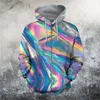 Mäns Hoodies sweatshirts mönster 3D tryckta män hoodie hajuku mode hooded sweatshirt trippy tie-färge street unisex drop