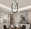 Candelabros de cristal modernos Anéis para cozinha sala de estar quarto inteligente iluminação Dimmable LED candelabro suspensão