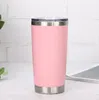 20OZ Tumbler Mat Roestvrijstalen Mok Auto Cup Met Deksel Bier Koffiemokken Vacuüm Waterfles Drinkware246C