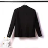 Spring Blazer Women Breasted Oversized Suits Cotton Jacket Official Ladies Embroidered Logo Loose Long Sleeve Satin Lining Women's & Blazers