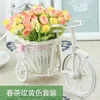 花瓶+花セット春秋のローズ菊の造花セットホーム