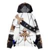 Genshin Impact Albedo 3D мода падение виндель по костюме капюшон спортивная одежда с капюшоном юношеская каваи япония женские / мужские пальто дети пуловер Y0901