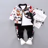 Herfst baby meisjes jongens kleding sets babykleding pakken peuter kinderen kostuum schilderij jassen t-shirt broek