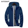 7XL Summer Men Jackets Quick Dry Skin Coats Male Hooded Ultra-Light Windbreaker Zipper Waterproof Windproof Thin Coat LM399 210811