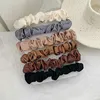 헤어 액세서리 6pcs / lot 여성 Scrunchies 새틴 실크 넥타이 로프 소녀 탄성 고무 밴드 헤어 밴드 포니 테일 홀더 513 # g