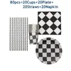 Disposable Dinnerware 50/80 Pcs Racing Car Driving Tableware Birthday Party Set Napkin Cups Plate Straws Boy Decorations
