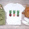 Kvinnor 2021 Summer Ananas Funny 90-talets kvinnliga grafiska kvinnliga tee t-shirt Söt söt fruktkamisor t-shirts topp t-shirt kvinnors