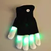 LED -rave blinkande handskar glöd 7 -läge lyser upp fingerspetsbelysning par svart ny y2201051774310