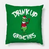 Drink Up Grinch Buon regalo di Natale Federa Decorazioni di Natale per la decorazione domestica per ornamenti natalizi Natale Noel Babbo Natale 2021