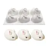 Cake Gereedschap 6 Gat 3D Konijn Vorm Siliconen Mallen Bunny Mold Bakken Decoreren Tool Chocolade Mousse Maken dessert Zeepvorm