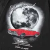 2022男性の特大半袖Tシャツヒップホップの車の手紙プリントTシャツストリートウェア原宿コットンルーズTシャツトップスティーG1217