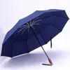 本物のブランドの大きな折りたたみ傘rain 1.2メートルのビジネスの男性自動傘の防風性の男性のパラソルダークブルーと黒