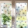 Naklejki okienne Artic Rośliny PVC Elektrostatyczne Enindow Papier Kolor Matowy Naklejka Sypialnia Łazienka Thermal Privacy Glass Film 30-90 cm