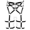 Gürtel Gothic Sexy Damen Leder Strumpfgürtel Punk-Stil Beingeschirr Riemen Strapping Wtraps Damen Dessous Bondage Unterwäsche