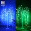 Colorful Led Lighted Willow Tree Christmas Decoration Light with 18 Color Changing Timer Remote String Fairy Light For Holiday