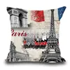 Maiyubo Vintage London Paris Cushion Cover Scandinavian 스타일 소파 홈 허리 자동차 베개를위한 베개 PC062 쿠션/장식