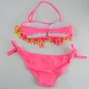 Solido Nappa Biquini Ragazze Costumi Da Bagno Estate Fasciatura Bikini Set 5-12 Anni Bambini Bikini Bambini Costume Da Bagno Costume Da Bagno 101