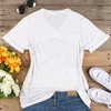 Plus Taille T-shirt Femmes V Cou À Manches Courtes Été Floral Maman Ours T-shirt Casual Femme Tee Dames Tops Mode T-shirt 3XL 210518