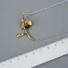 18K Gold Bee and Dripping Honey Pendant Necklace Real 925 Sterling Silver Handmade Designer Fine Jewelry for Women315T7158177