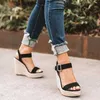 Zomer sandalen vrouwen wiggen platform dames hennep schoenen dames snoep kleur casual meisjes slip op riem kruis meisjes plus size 2020 y0608