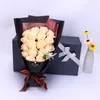 Bouquet de roses artificielles créatives, 18 pièces, avec boîte-cadeau, Simulation de Roses, décor pour cadeau de saint-valentin et d'anniversaire