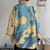Camicia giapponese da uomo kimono kimono cinese geisha arrivo abbigliamento da strada giapponese harajuku kimono 210708