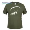 Fashion Summer né pour voler l'évolution des parapentes paragliders t-shirts pour hommes