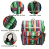 Serape PU Backpack Cowhide Faux Leather Shoulder Backpacks Sunflower Print Girl School Bag
