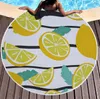 The latest 150CM round printed beach towel, summer season style, microfiber, soft tassels, support custom LOGO