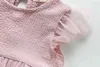 Summer girl baby Princess Bodysuits sweet gauze leotard born clothes infant 210515