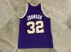 Vintage Johnson Basketball Jersey Broderie Personnalisée N'importe Quel Nom Numéro XS-5XL 6XL