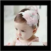 Baby Maternity Drop Delivery 2021 Lovely Baby Girl Infant Kids Adorable Bands 3D Star Tulle Flower Cotton Children Hair Accessories Pretty He