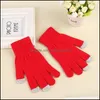 Five Fingers Gloves & Mittens Hats, Scarves Fashion Aessories Magic Touch Screen Knitted Texting Stretch Adt One Size Winter Warm Fl Finger