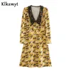 KLKXMYT Indie Folk Vintage Horse Racing Print Kant Losse Partij ZA Jurk Dames Vestidos de Fiesta Noche Midi 210527