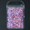 Nail Glitter 1bag 12 Colors Art Laser Crooked Peach Heart Sequins holografiska dekorationer Flakes Paillette Spangles Ta#084 Prud22