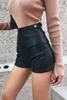 {DEAT} Vrouwen Wide Pen Black Sexy Streetwear Shorts Hoge Taille Losse Fit Broeken Mode Tij Lente Zomer GX50 210421