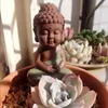 XINCHEN Ceramic Crafts Creative Home Decoration Living Room Feng Shui Ornaments Cute Little Buddha Zen Like Pots Furnishings 210811