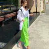 Summer Harem Pants Women High Waist White Vintage Streetwear Korean Style Green Trousers Casual Cotton Women Clothing 210625